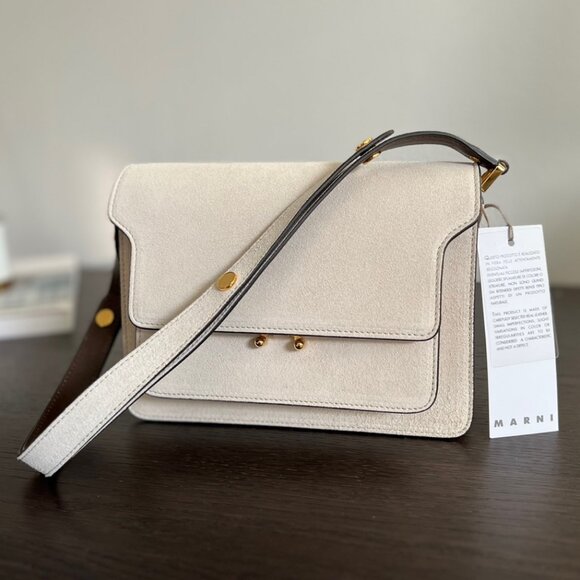 Marni Handbags - NWT - Marni Medium Trunk Suade Shoulder Bag🤍🌸👜